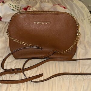 Michael Kors Tan Crossbody Bag with Gold Chain